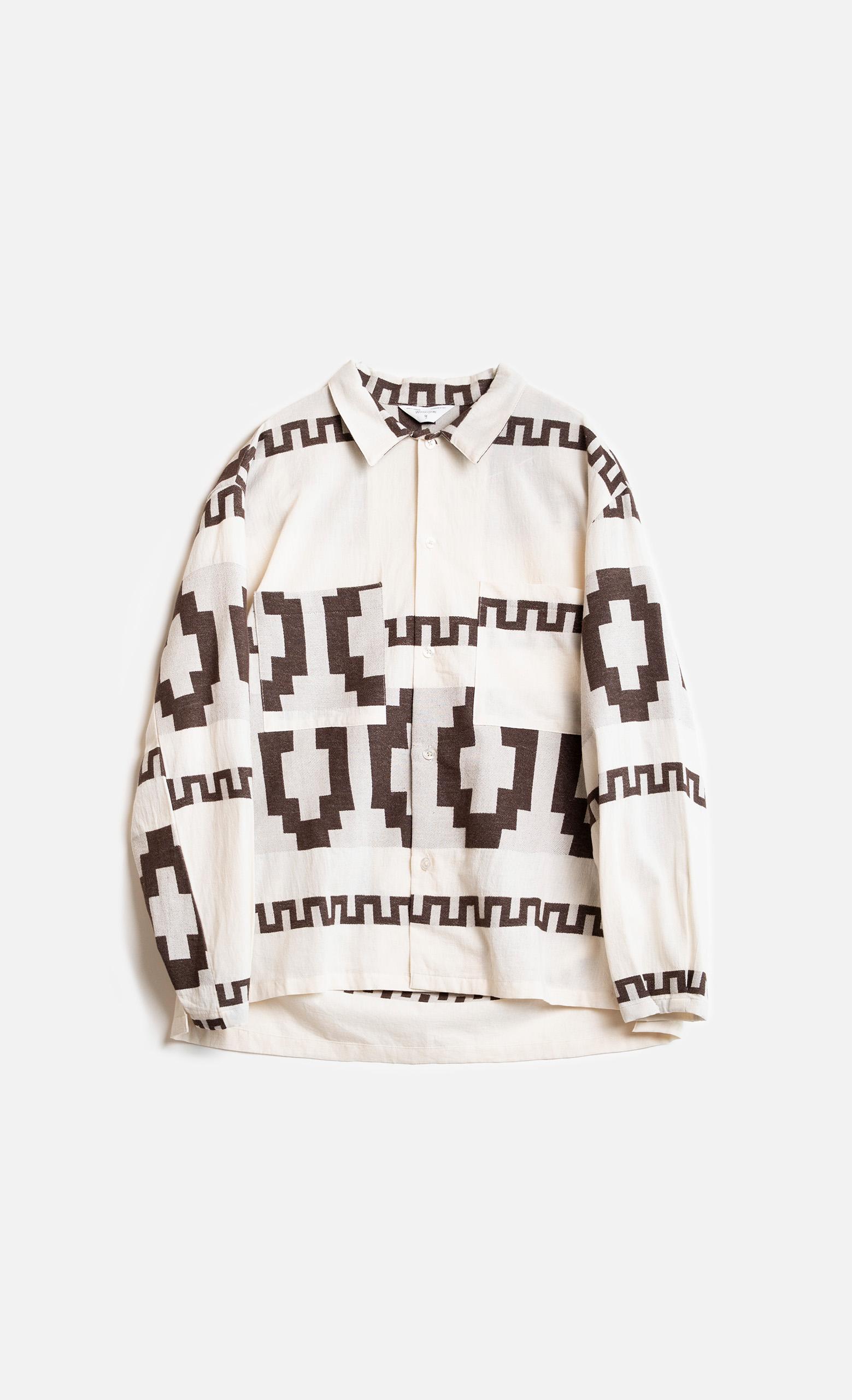 Wooden Store Native Marrone Camicia Hiroko Hemd Herren creme